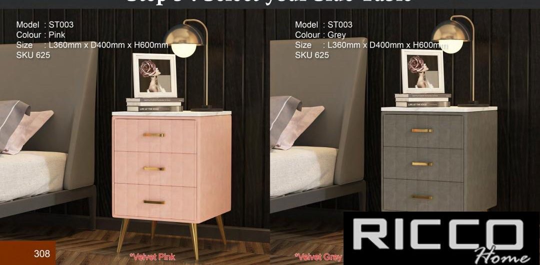 SIDE TABLE - ST003 ( PINK) & ST003 (GREY)