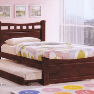 SINGLE WOOD BEDFRAME W/ PULL OUT