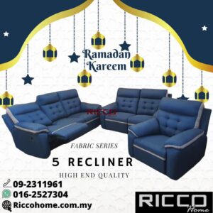 FABRIC SOFA 5RECLINER