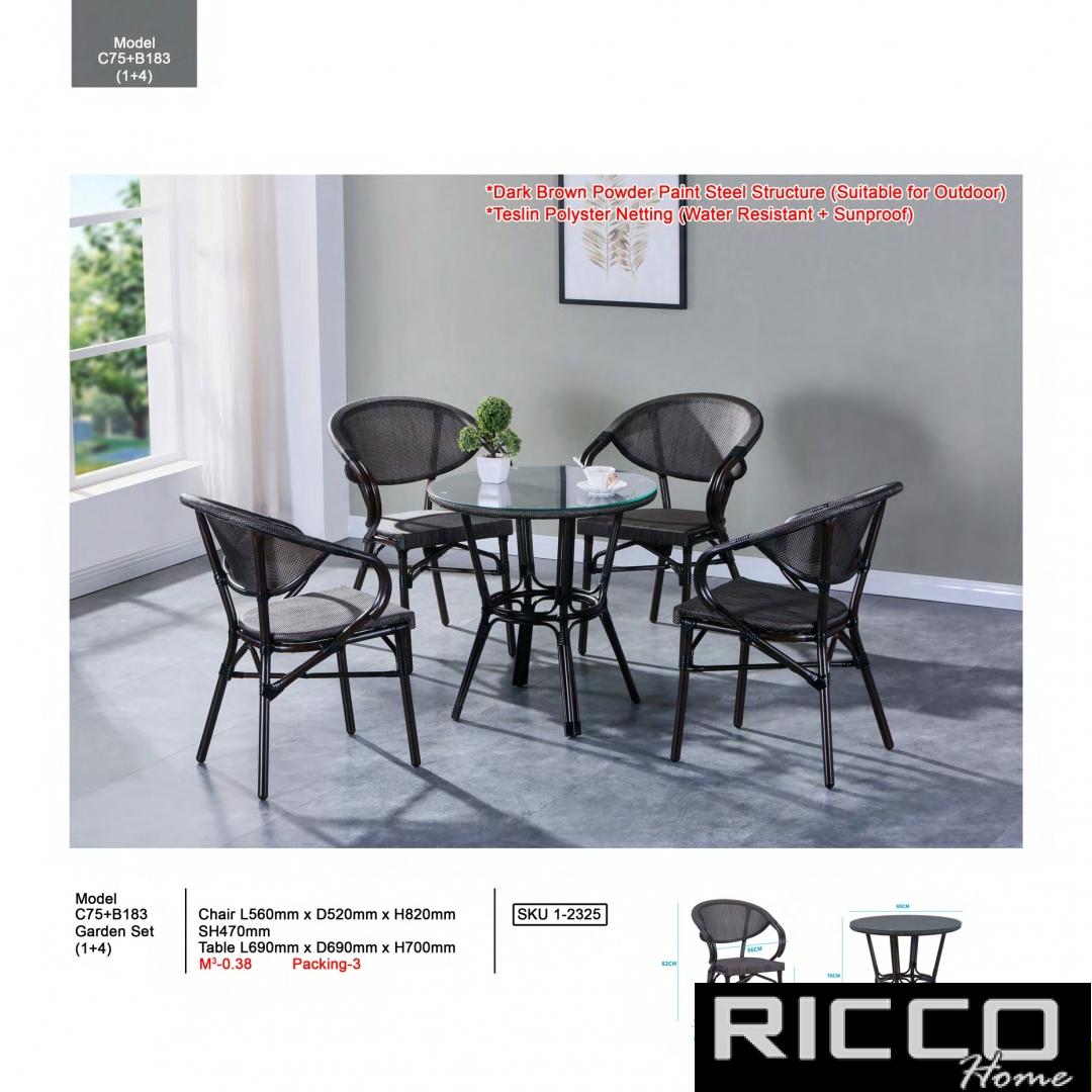 GARDEN SET 4 SEATER - C77+ B183