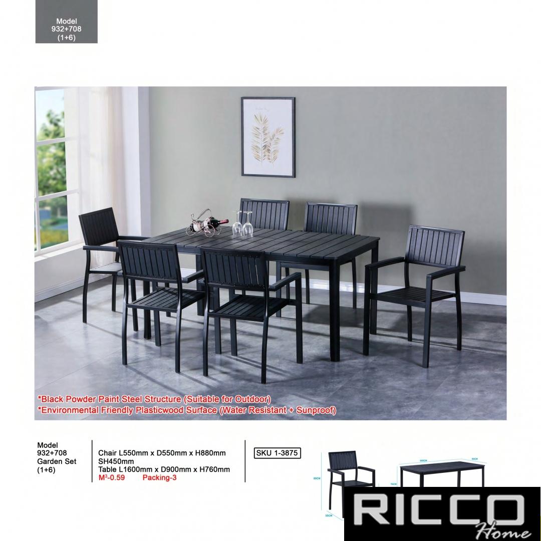 GARDEN SET 6 SEATER - 932+ 708