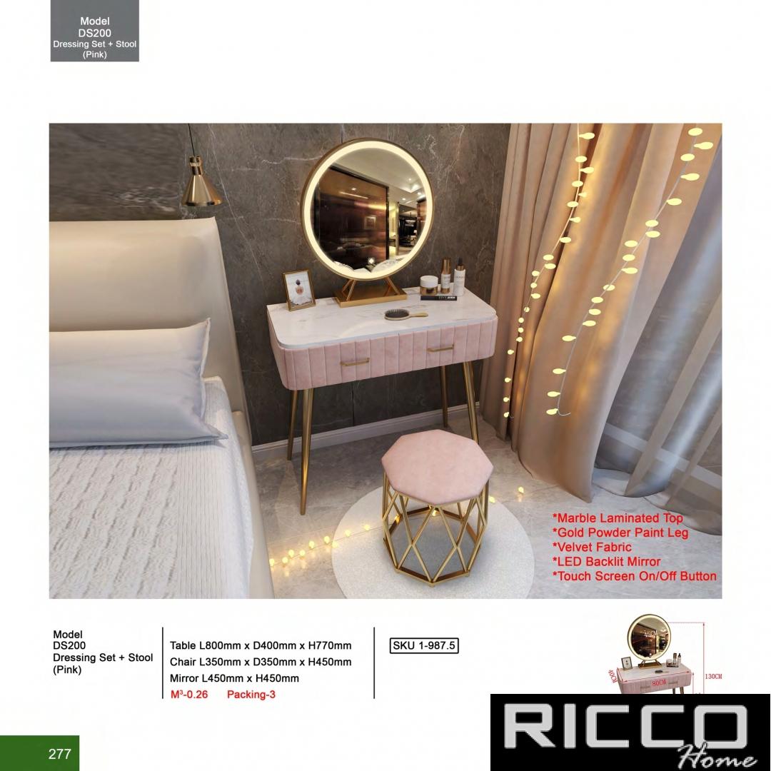 DRESSING SET + STOOL -DS200 (PINK)