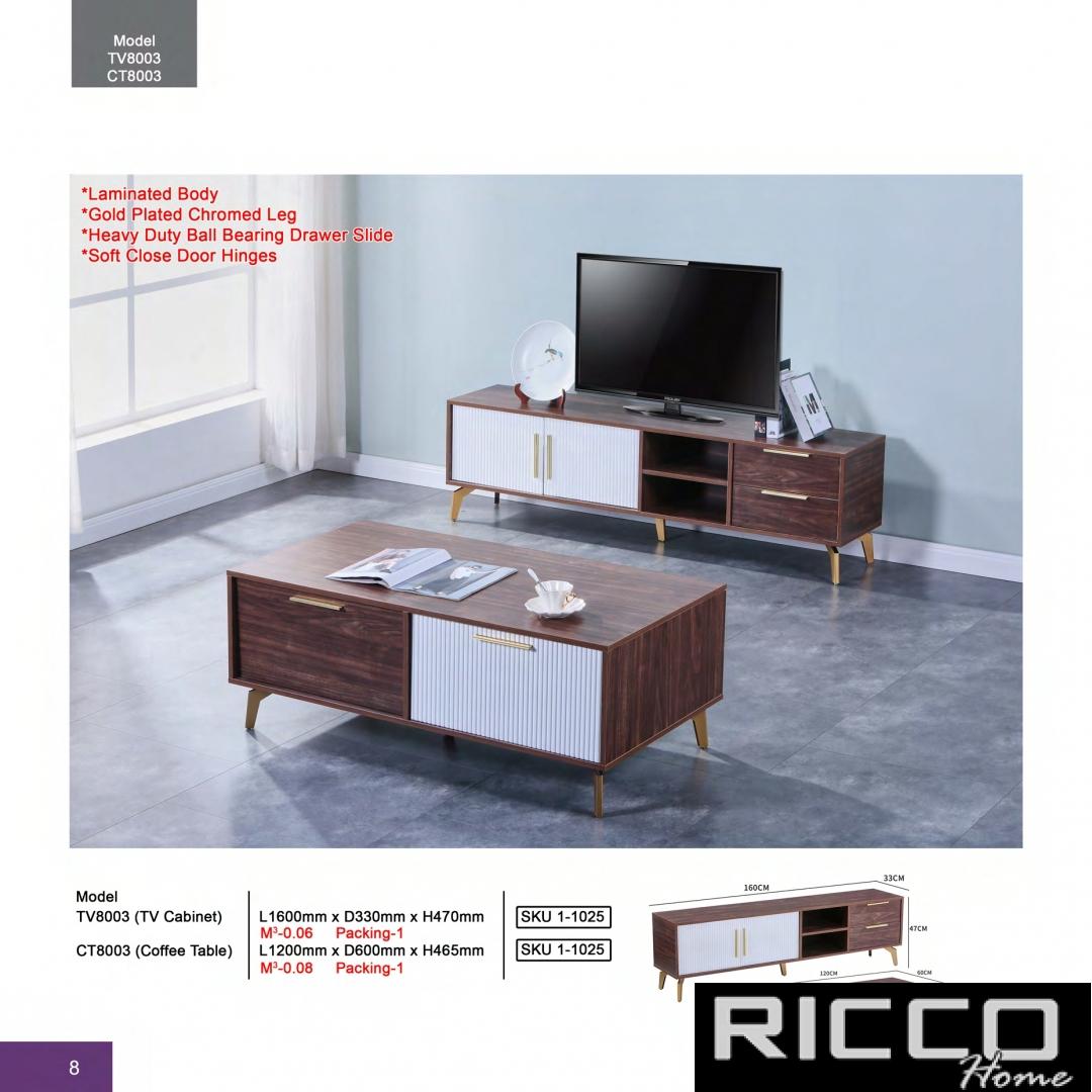 TV CABINET & COFFE TABLE - TV8003 & CT8003