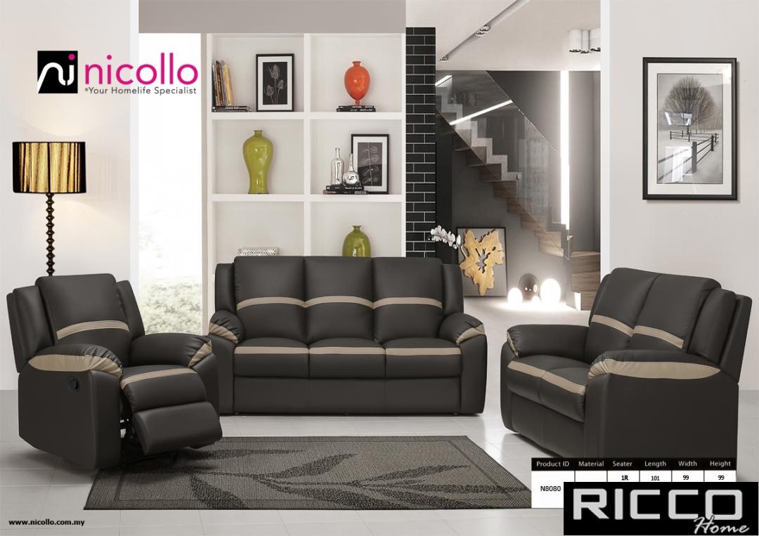 1 RECLINER+23 SOFA -N8080